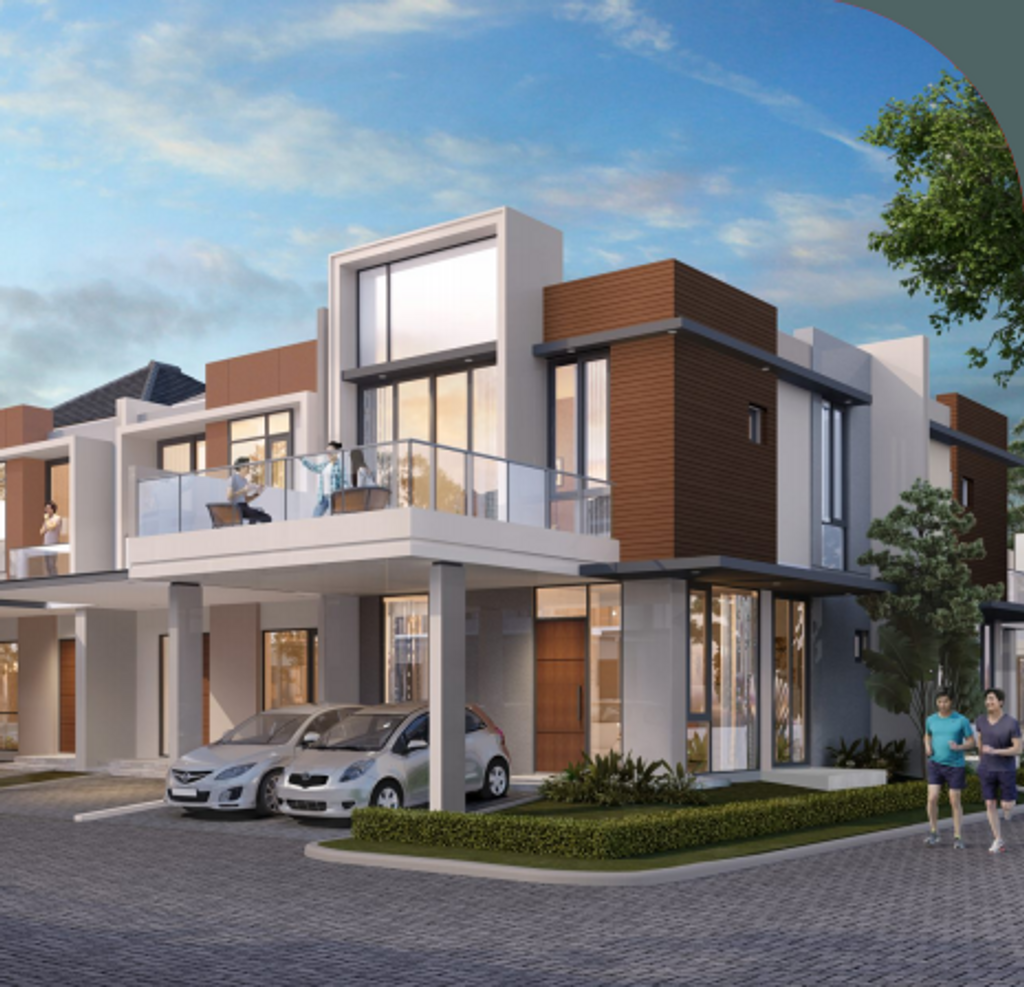 foto tampak rumah tipe FLORIDA PLUM HOEK perumahan RUMAH MILENIAL