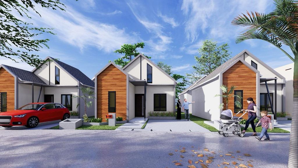 foto tampak rumah tipe 36 perumahan GRAND BUMARA REGENCY