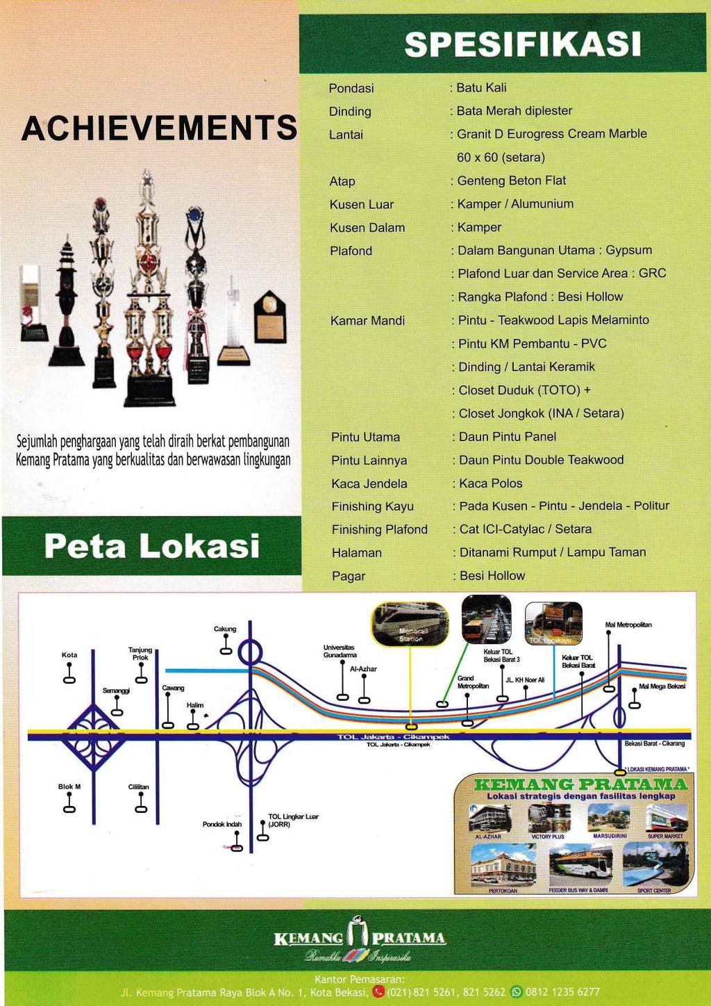 foto denah rumah tipe VANDA perumahan KEMANG PRATAMA - 5