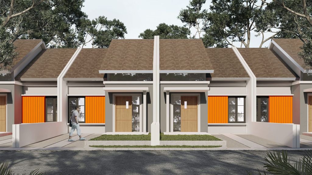 foto tampak rumah tipe 38 perumahan JINGGA RESIDENCE SOREANG TAHAP II