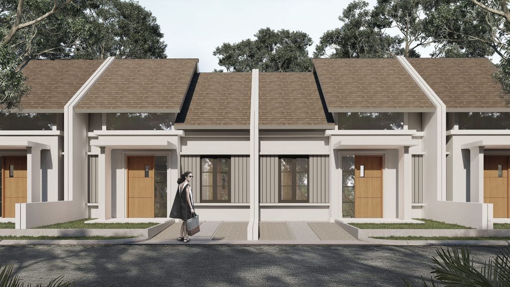 foto tampak rumah tipe 48 perumahan JINGGA RESIDENCE SOREANG TAHAP II