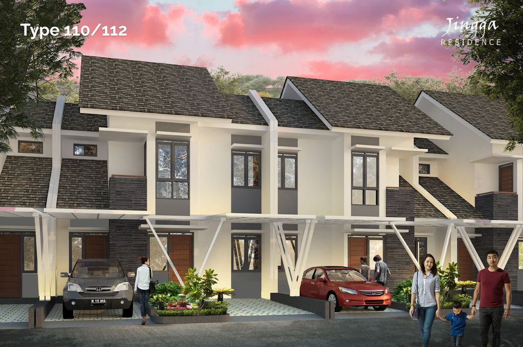 foto tampak rumah tipe 110 perumahan JINGGA RESIDENCE SOREANG TAHAP II
