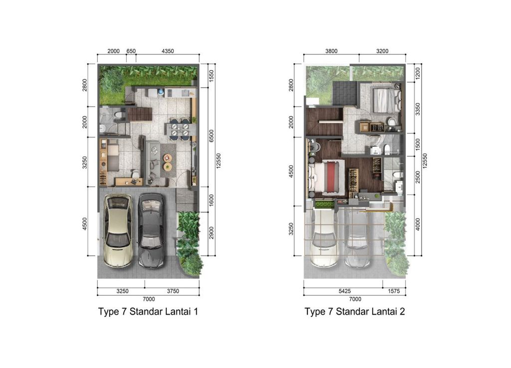 foto denah rumah tipe The 7-2F perumahan Cluster Heritage - Puri 11