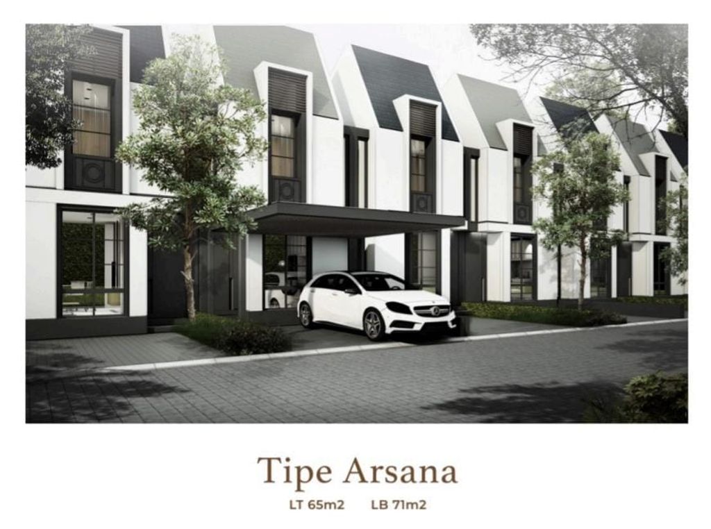 foto tampak rumah tipe Arsana perumahan Rajata Residence
