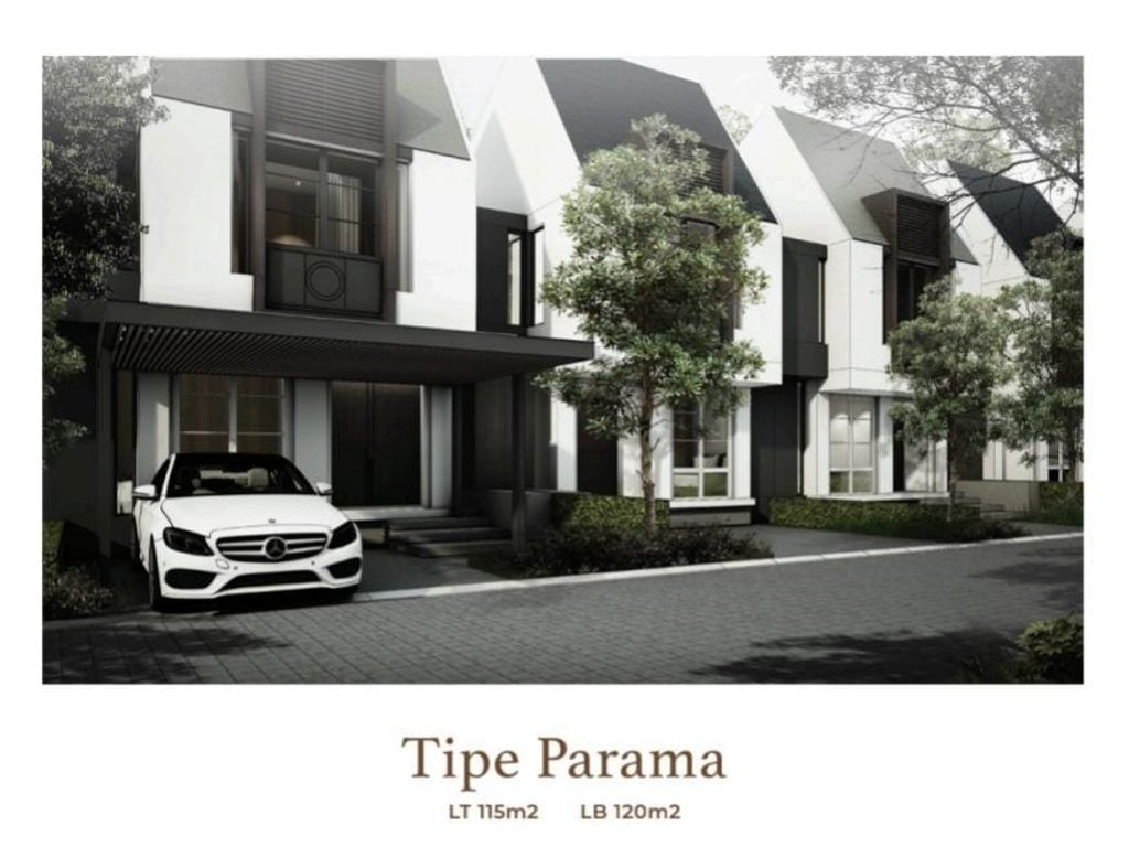 foto tampak rumah tipe Parama perumahan Rajata Residence
