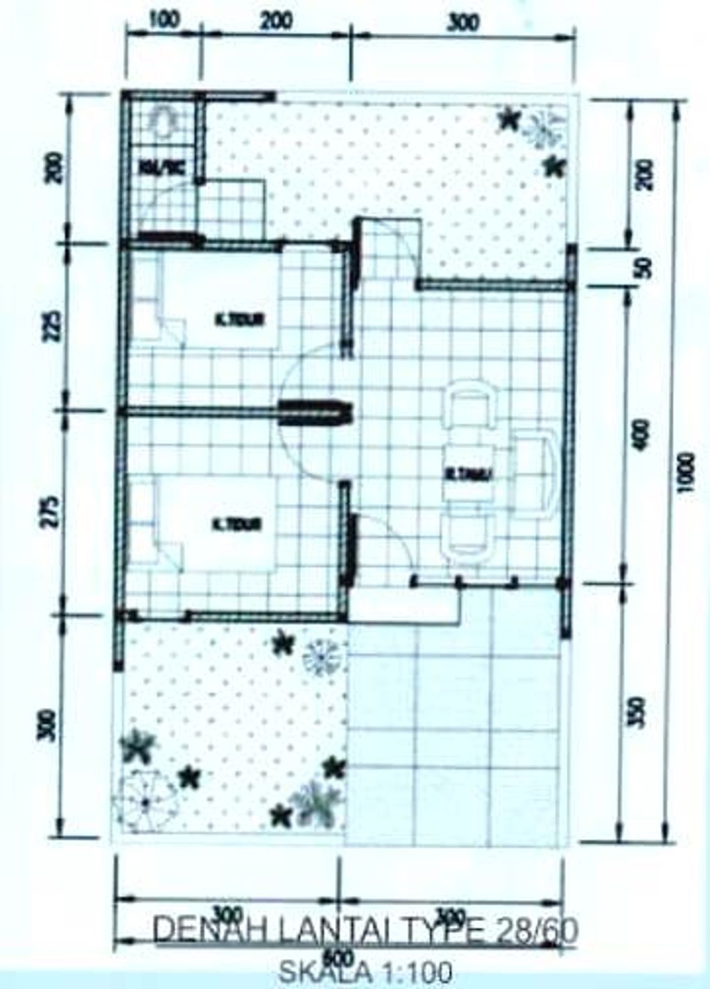 foto denah rumah tipe 36/60 perumahan Nirwana Residence