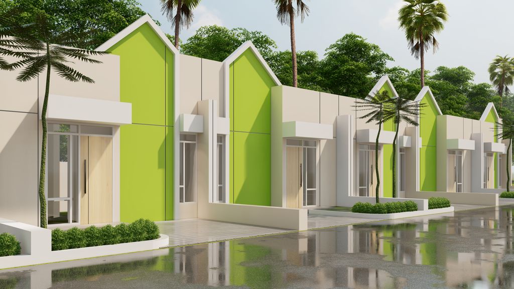 foto tampak rumah tipe 36/66 perumahan VIEW MEDINA