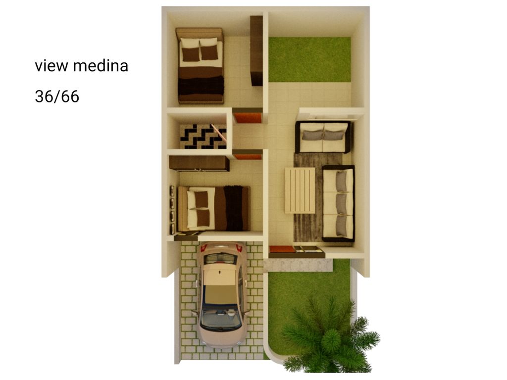 foto denah rumah tipe 36/66 perumahan VIEW MEDINA