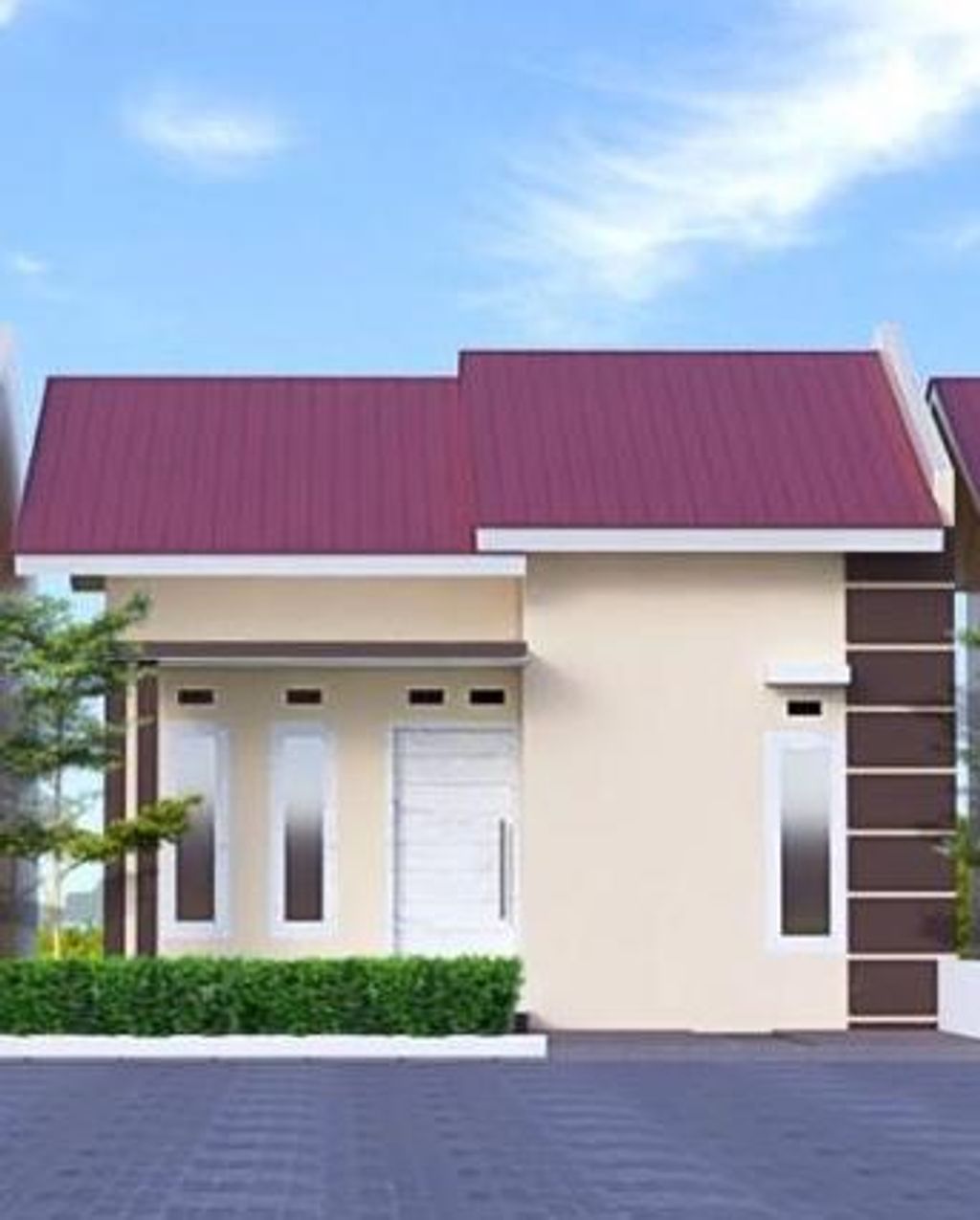 foto tampak rumah tipe 36 perumahan Azzahra Green Land 2