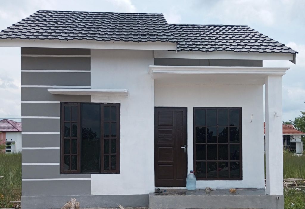 foto tampak rumah tipe 45 perumahan Faiza regency