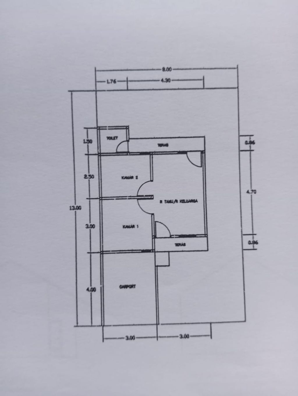 foto denah rumah tipe 36 perumahan MENTARI RESIDENCE 2