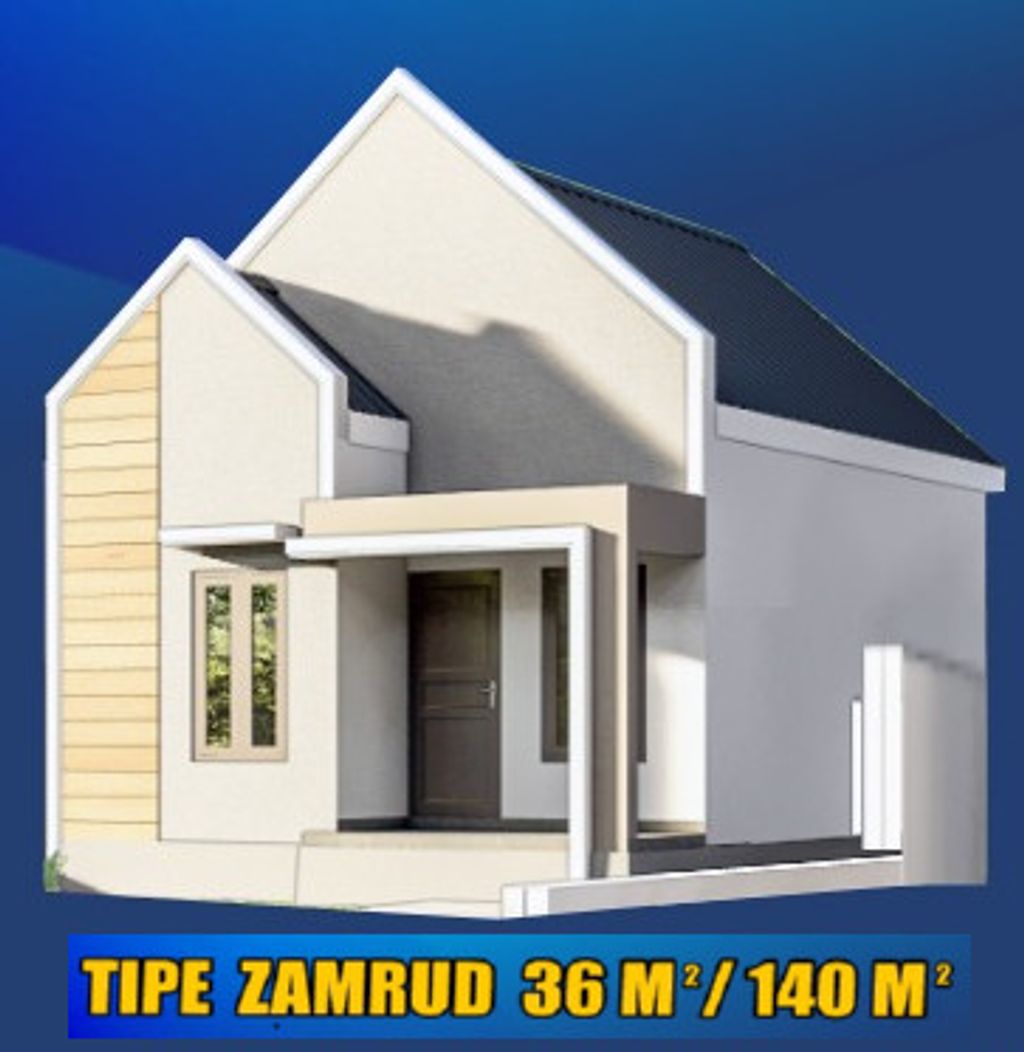 foto tampak rumah tipe ZAMRUD perumahan VILLA QIRANI