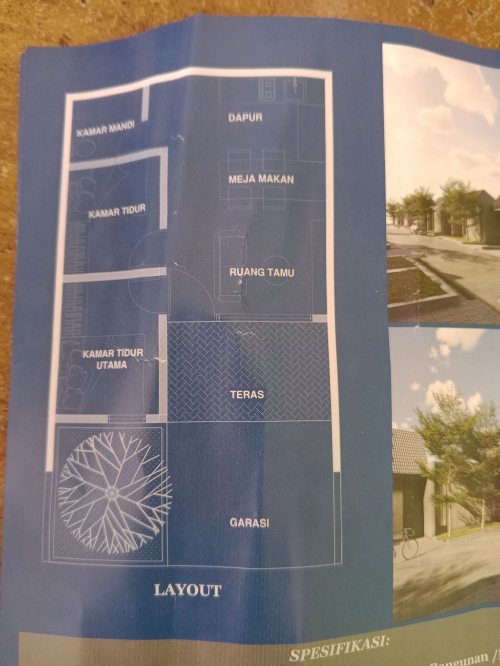 foto denah rumah tipe 30/60 perumahan GARDEN CITY RESIDENCE I