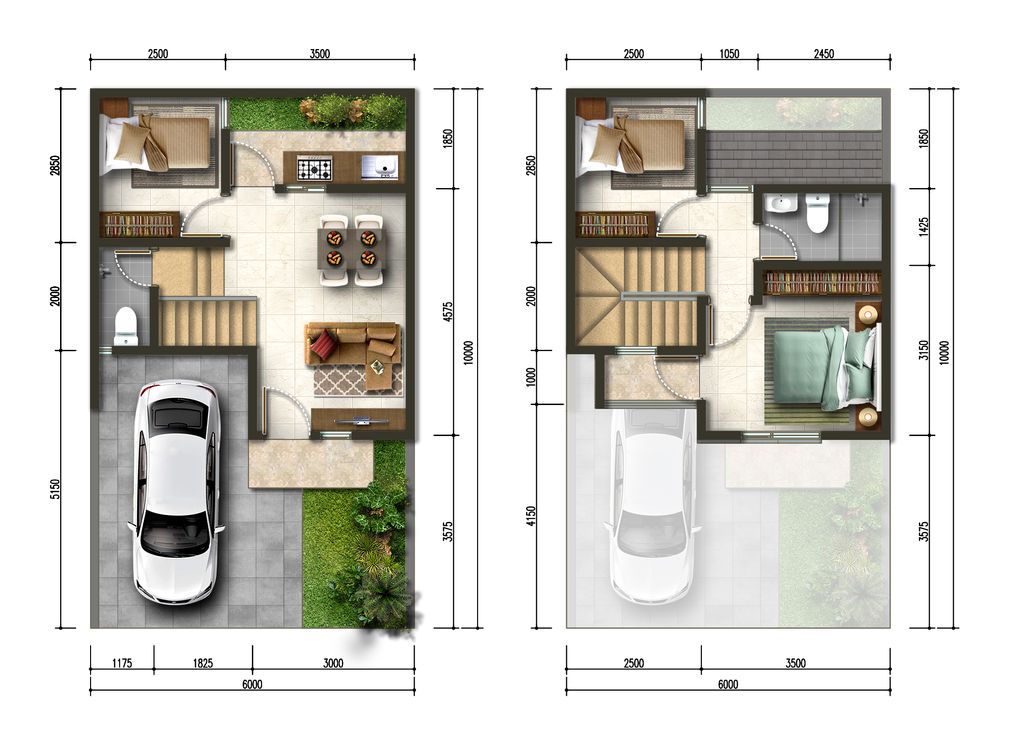 foto denah rumah tipe ACCENT perumahan THE SYMPHONY