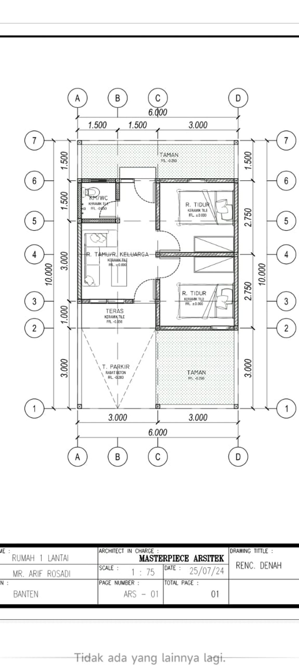foto denah rumah tipe 30 perumahan DALUNG GREEN VILLAGE TAHAP 2