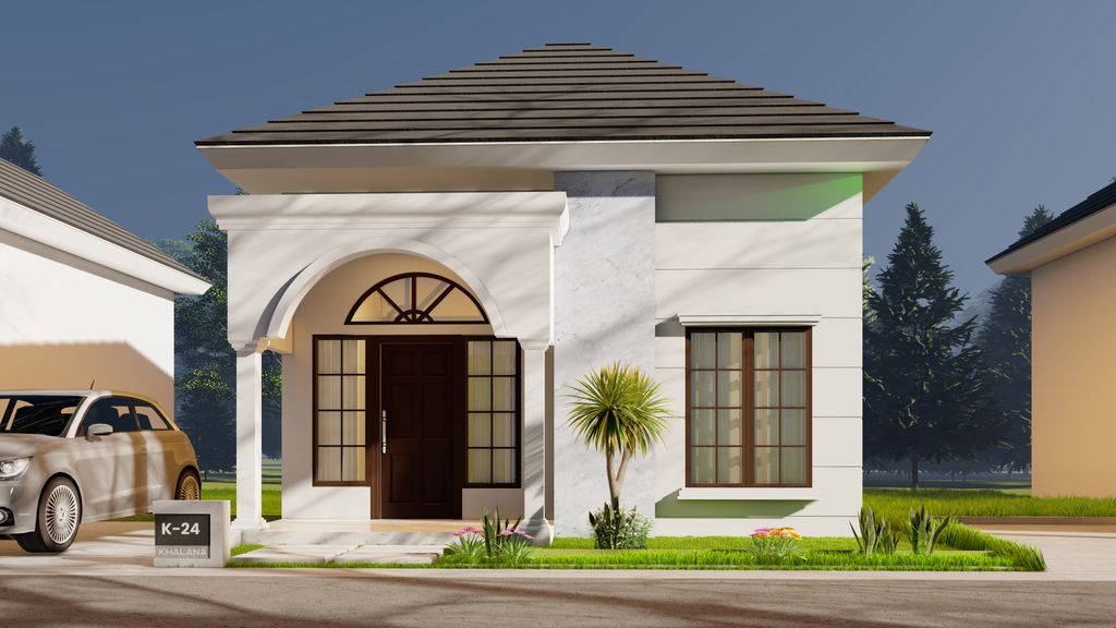 foto tampak rumah tipe 36 perumahan Andalusia Residence