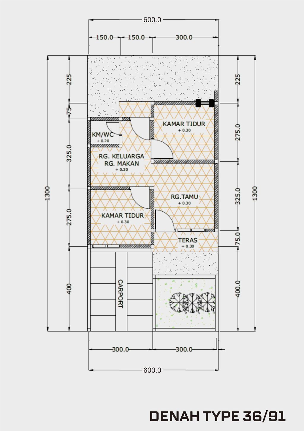 foto denah rumah tipe 36_91 perumahan MANRAPI RESIDENCE