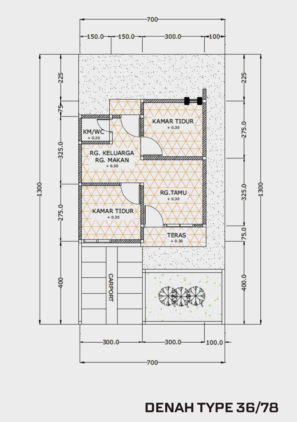 foto denah rumah tipe 36_78 perumahan MANRAPI RESIDENCE