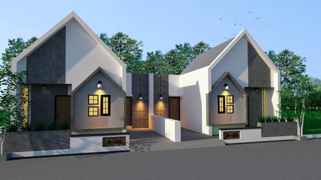 foto tampak rumah tipe Scandinavian perumahan PONDOK BARITO INDAH