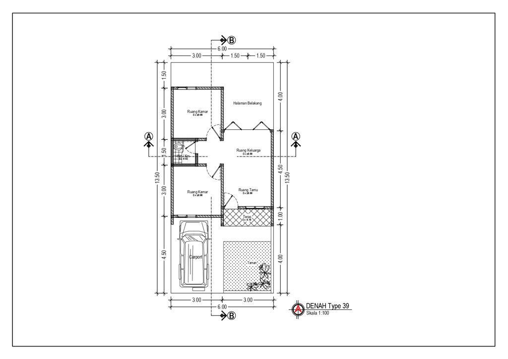 foto denah rumah tipe 36 perumahan GRAND CENDRAWASIH