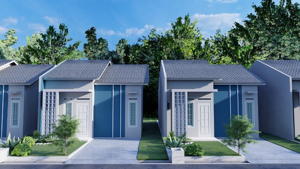 foto tampak rumah tipe 36 perumahan HARJITA LIVING