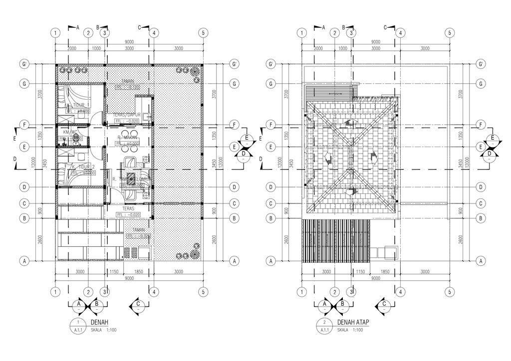 foto denah rumah tipe BARCELONA COVE 36/108 BC perumahan METLAND CIBITUNG - CLUSTER LISSE