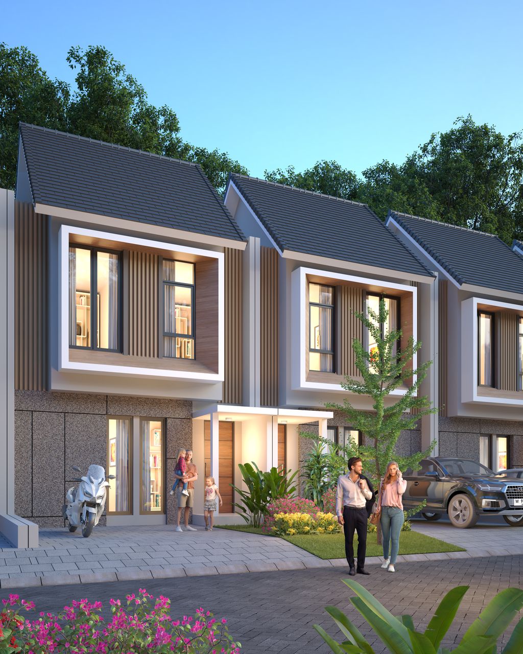 foto tampak rumah tipe VERONA perumahan PURI SAFIRA REGENCY