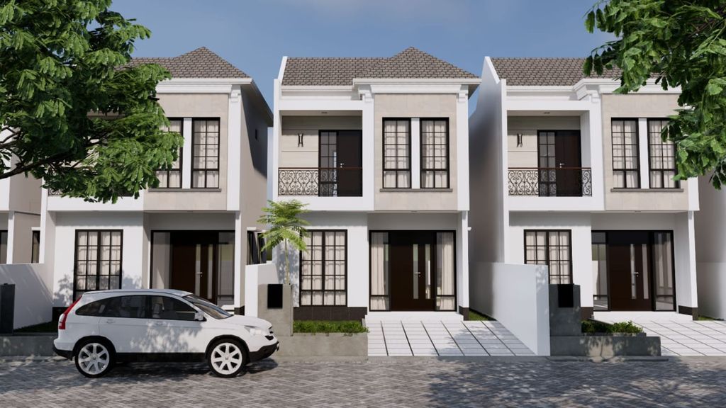 foto tampak rumah tipe NEW LILY perumahan PURI KELAPA GADING
