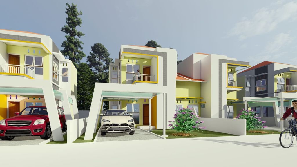 foto tampak rumah tipe New Tulip perumahan PURI KELAPA GADING
