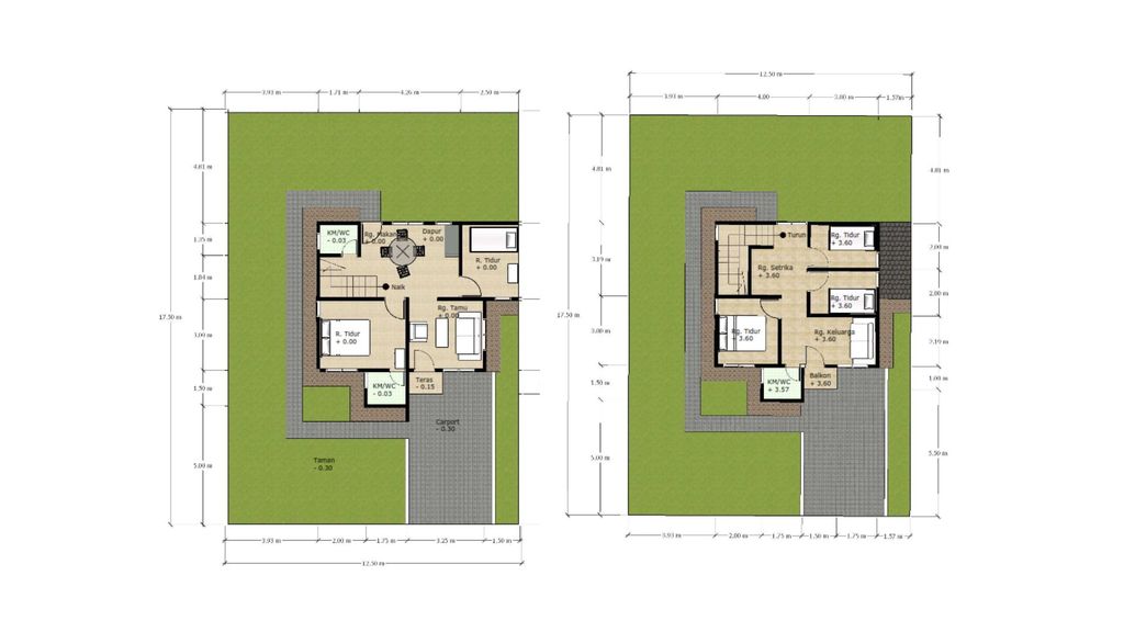 foto denah rumah tipe New Edelweis perumahan PURI KELAPA GADING