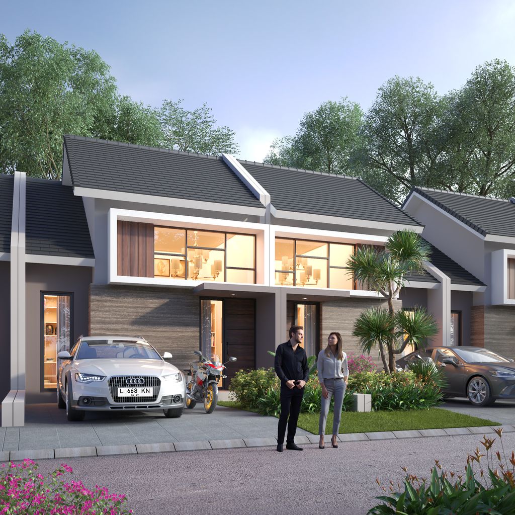 foto tampak rumah tipe LOTUS perumahan PURI SAFIRA REGENCY
