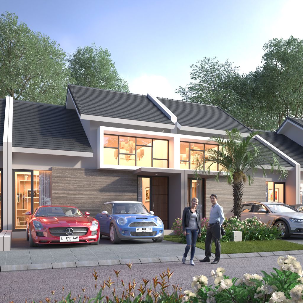 foto tampak rumah tipe TULIP perumahan PURI SAFIRA REGENCY