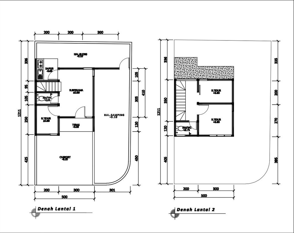 foto denah rumah tipe 46 Compact (3 kamar) (573) perumahan G-Land Katapang Residence 2