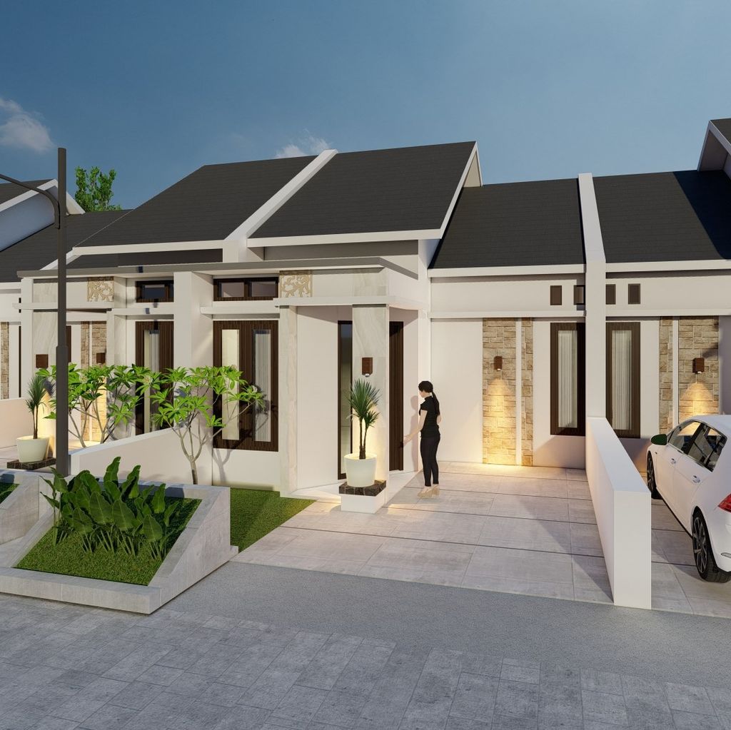 foto tampak rumah tipe AYODYA 66 perumahan MUTIARA AMARTA VILLAGE