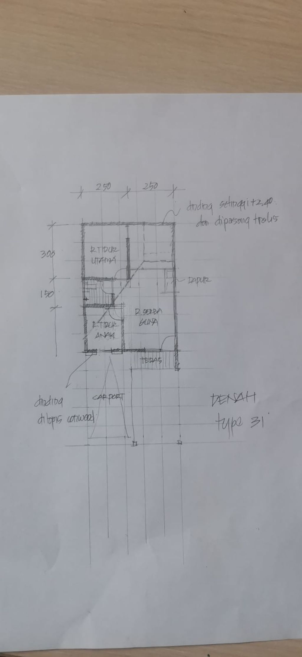 foto denah rumah tipe Dianella / 60 perumahan GRIYA MAHAKARYA RESIDENCE