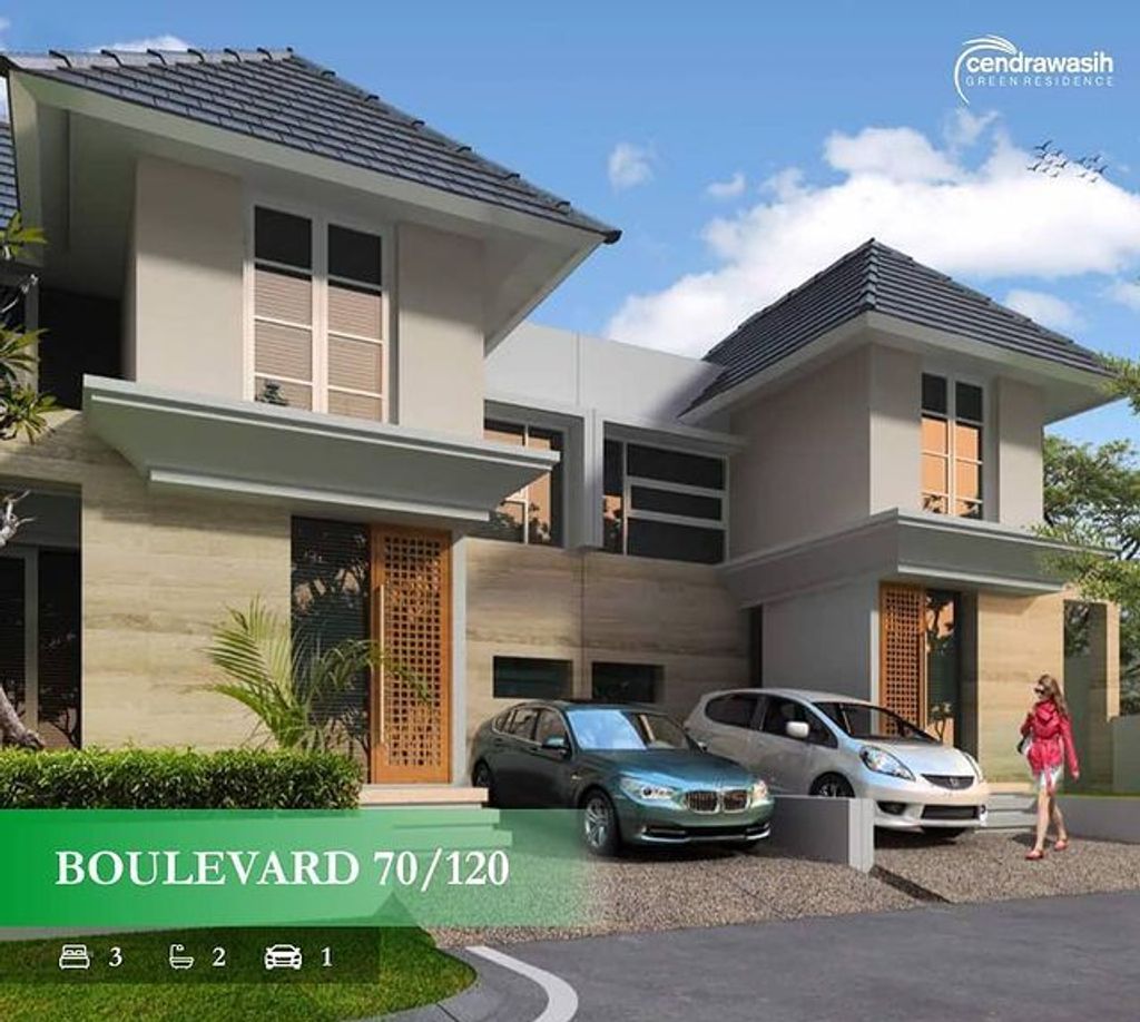 foto tampak rumah tipe BOULEVARD 70 perumahan PERUMAHAN CENDRAWASIH GREEN RESIDENCE