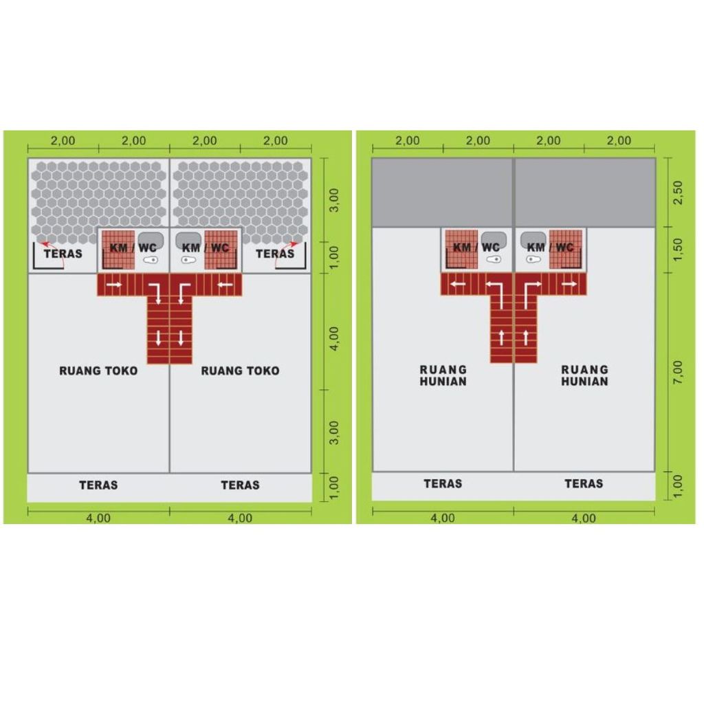 foto denah rumah tipe Ruko Terrace perumahan Ruko Terrace Garden