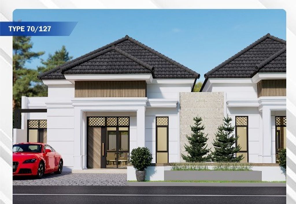 foto tampak rumah tipe GDP 70 (komersil) perumahan GRAHA DELI PERMAI