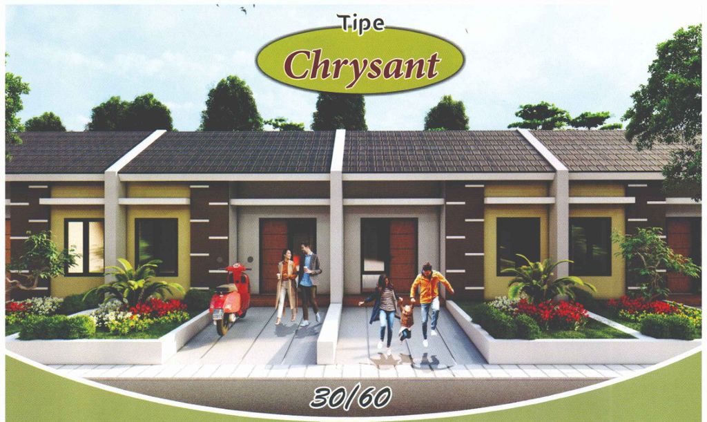 foto tampak rumah tipe 30/60 perumahan Puri Purwadadi