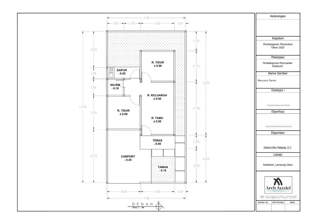 foto denah rumah tipe 36/94.5 perumahan Griya Lanatta