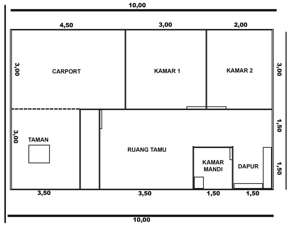 foto denah rumah tipe 36/60 perumahan BUMI KENANGA ASRI 2
