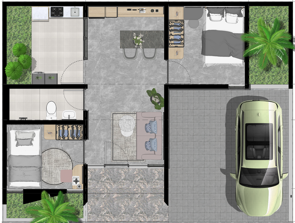 foto denah rumah tipe NR1 55 perumahan NATURA RESIDENCE