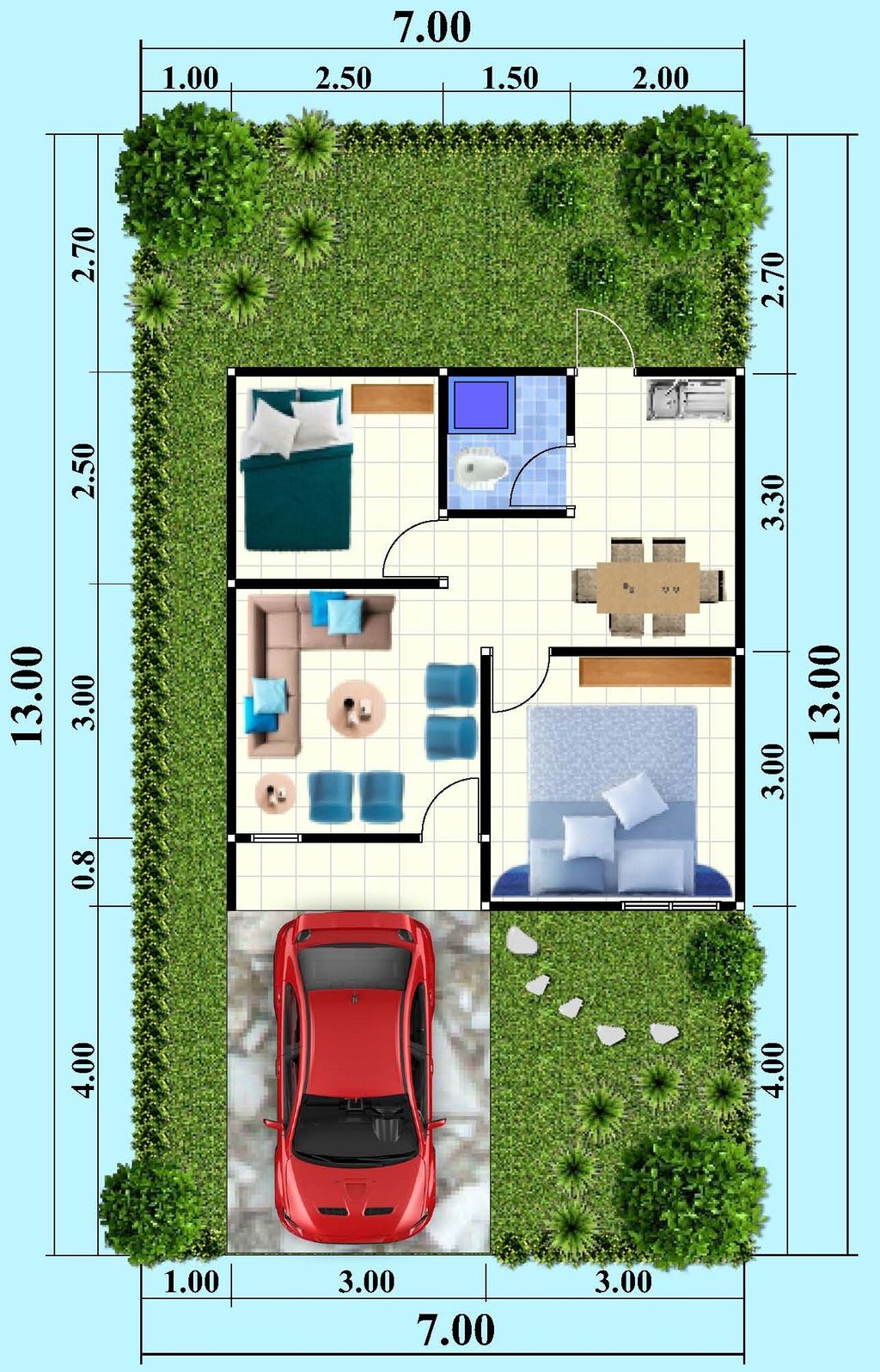foto denah rumah tipe 36 perumahan Cahaya properti