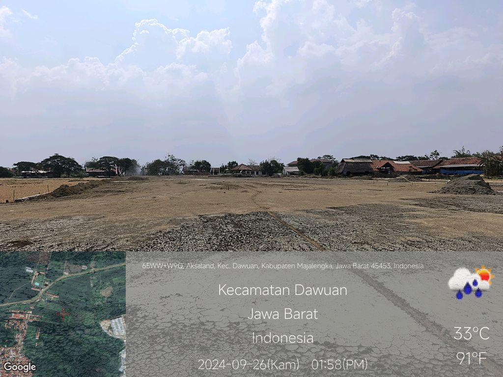 foto posisi tengah perumahan Aksaland Majalengka