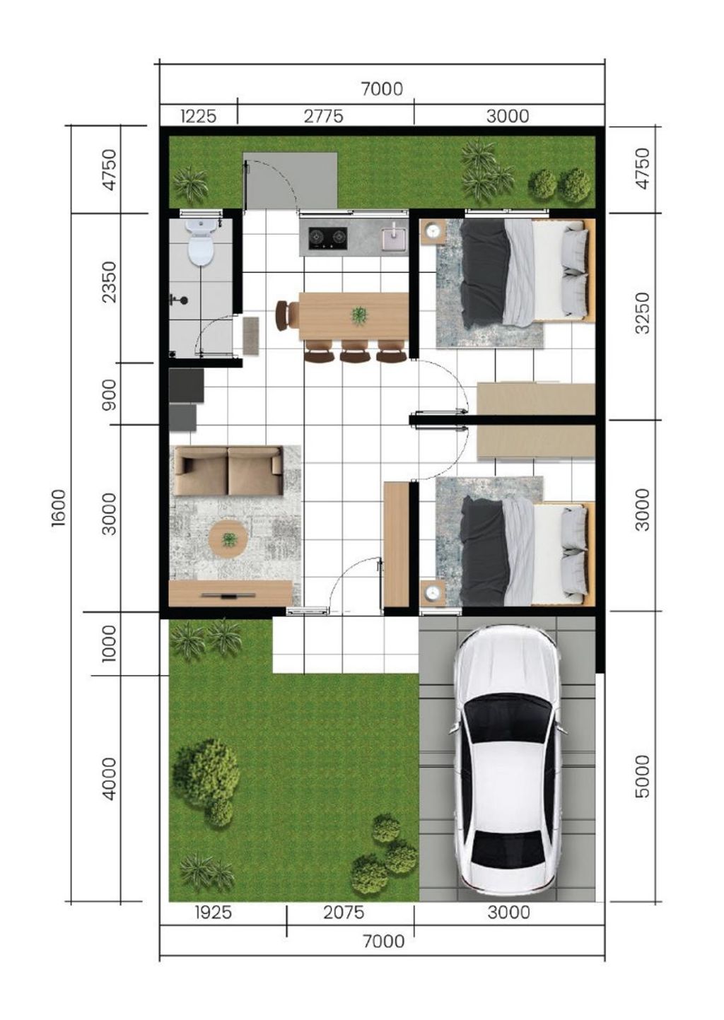 foto denah rumah tipe 45/112 perumahan Perumahan Bukit Mutiara BKP