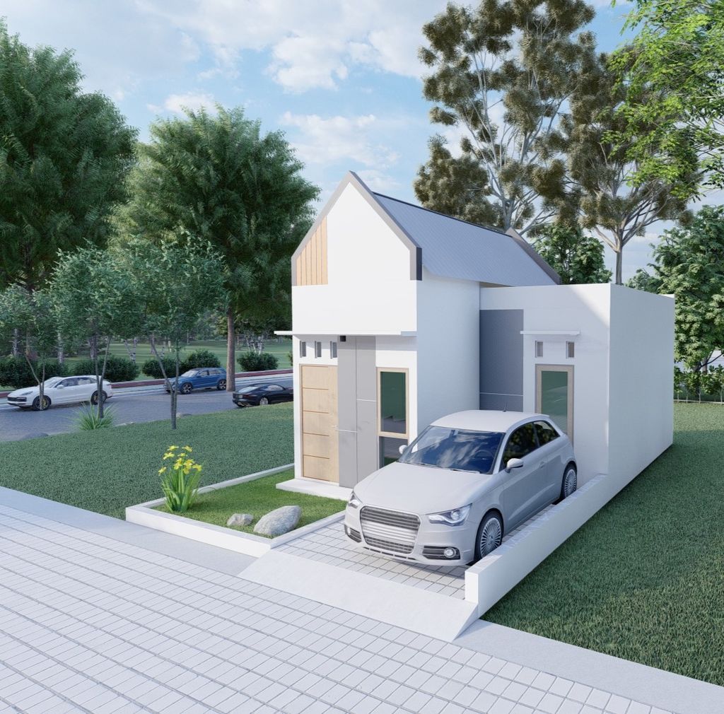foto tampak rumah tipe 36/60 perumahan Green Mangrove Residence