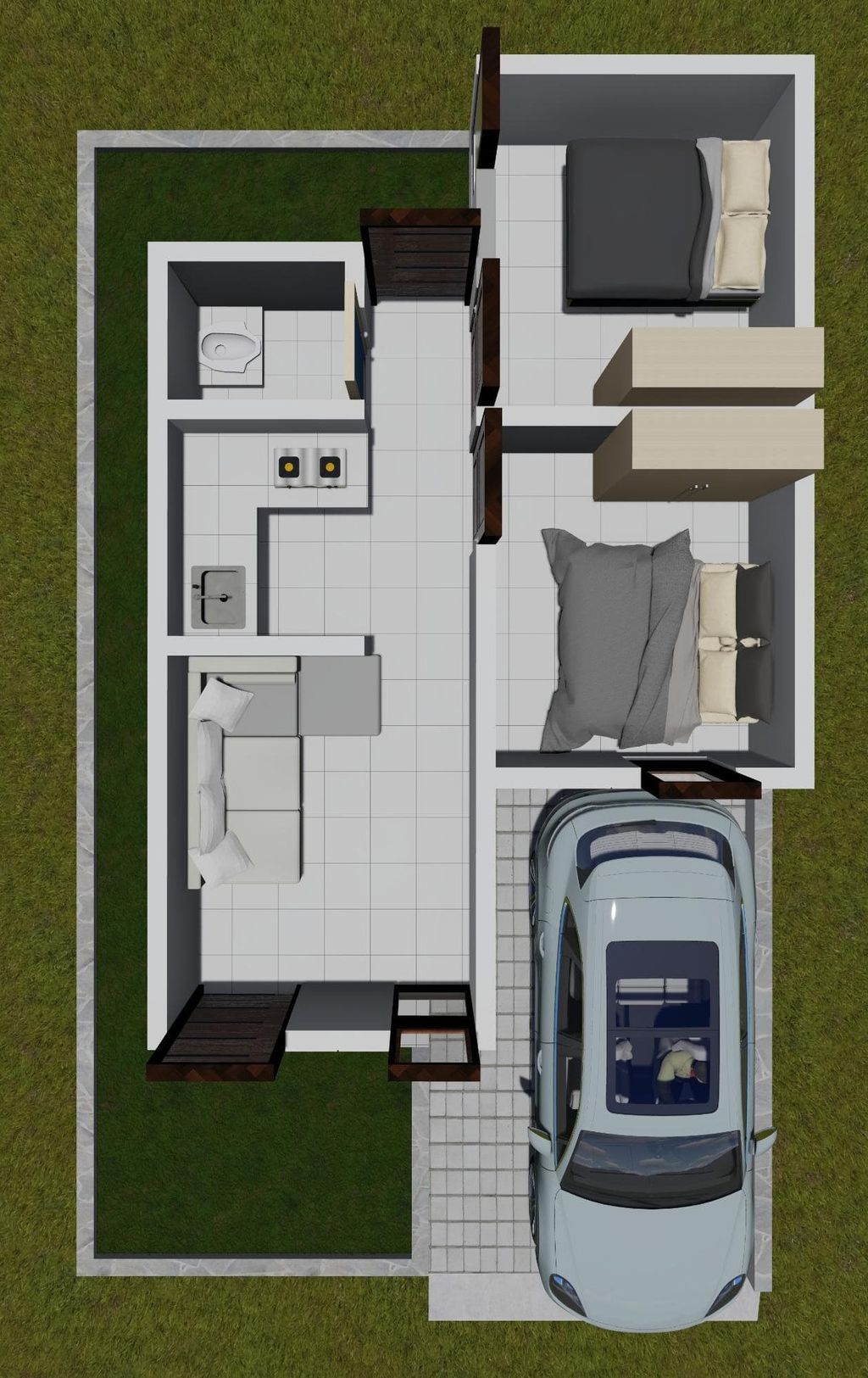 foto denah rumah tipe 36/60 perumahan Green Mangrove Residence
