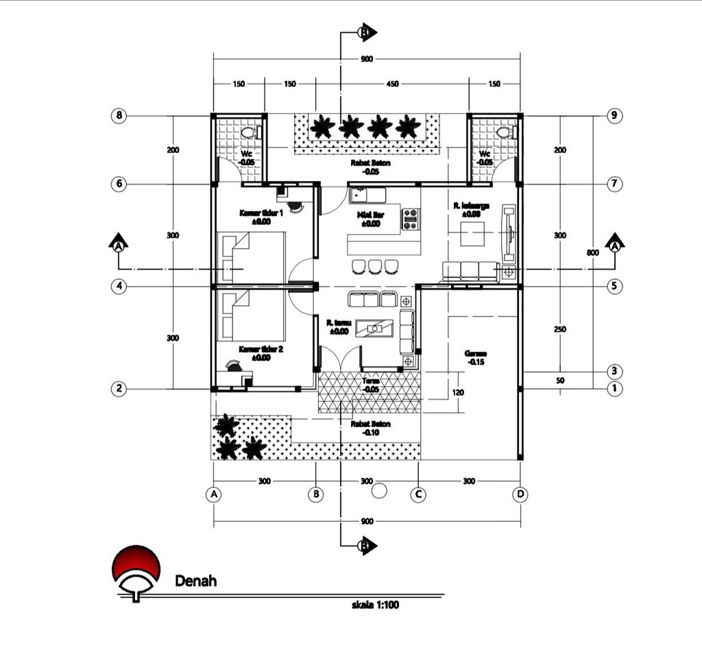 foto denah rumah tipe 45 perumahan Perumahan Buntara Residence