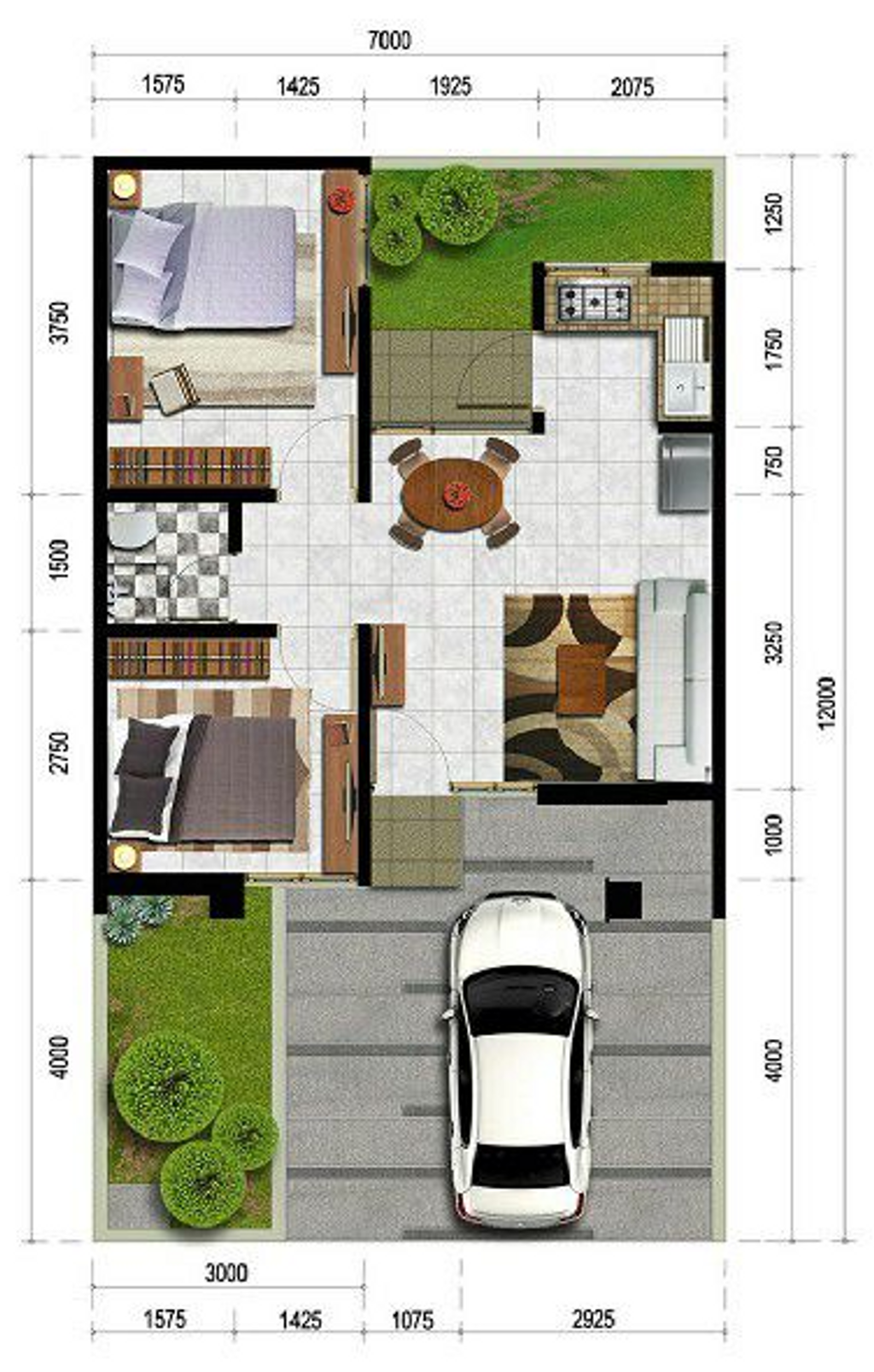 foto denah rumah tipe VENTUARI perumahan CITRA SENTUL RAYA