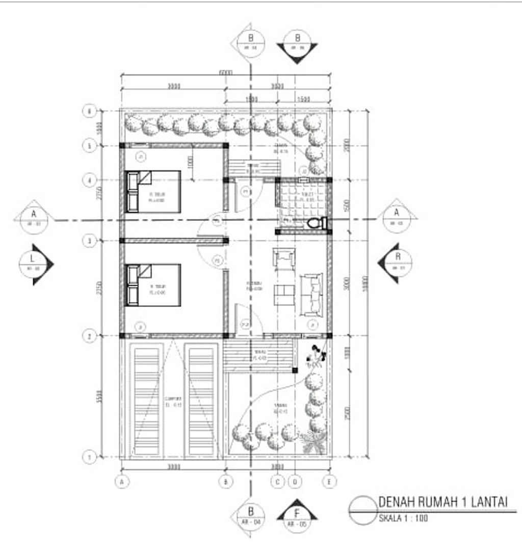 foto denah rumah tipe SUBSIDI 2024 perumahan GRAHA ESTETIKA REGENCY 